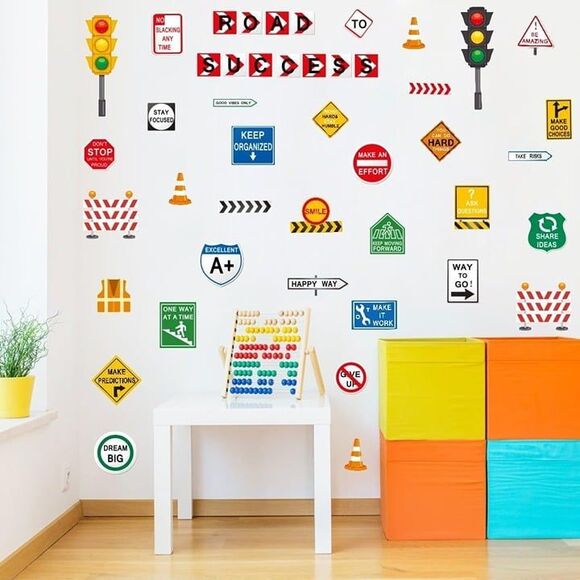 Road to Success Wall Decal Quote Traffic Sign Vinyl Wall Stickers - Picture 2 of 6